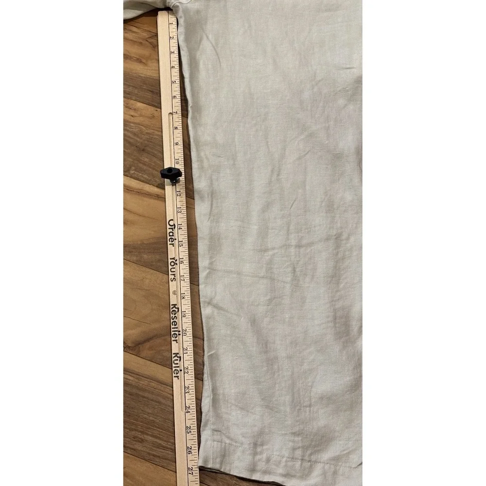 Jos. A. Bank Mens 38x27 100% Linen Pants Beige Tan Lightweight Tropics Pockets